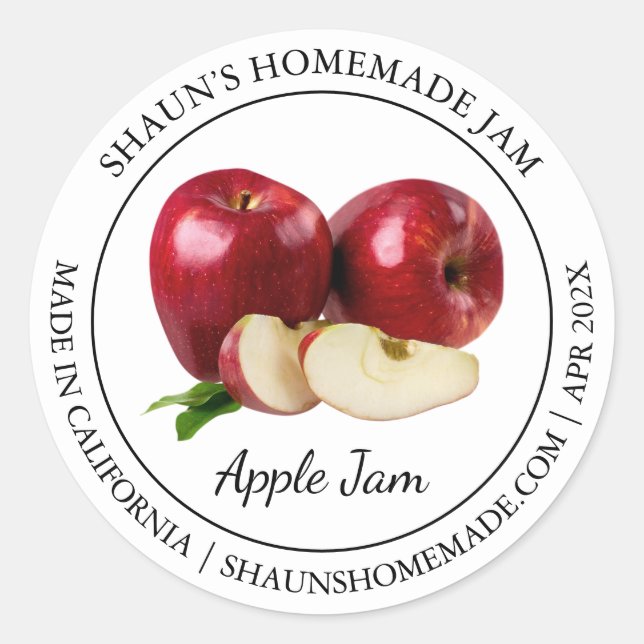 Apple Jam Modern label (Front)