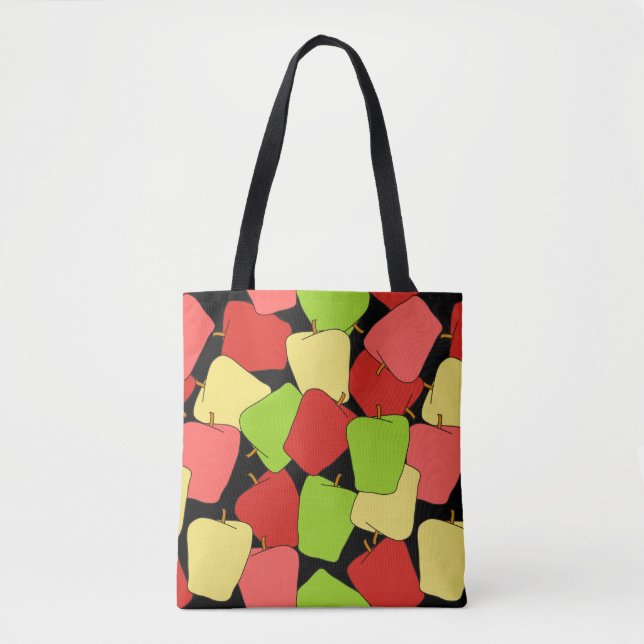 Apple Jumble Pattern Tote Bag (Front)