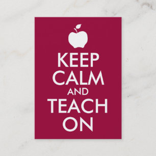 Apple Keep Calm and Teach On Business Card