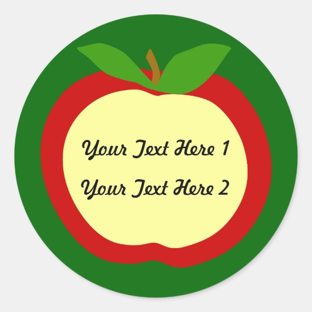 Apple Labels for Kitchen or Clasroom (Front)