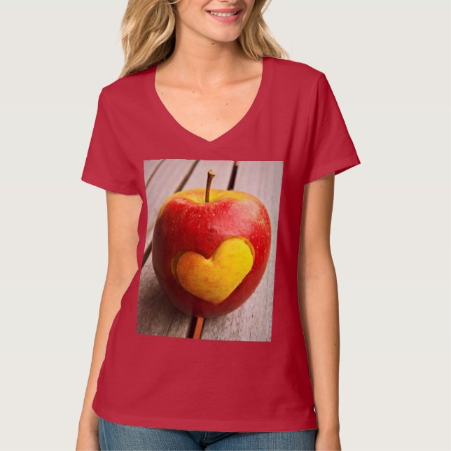 "Apple Love" Cute Photo. Buy Now T-Shirt (Front)