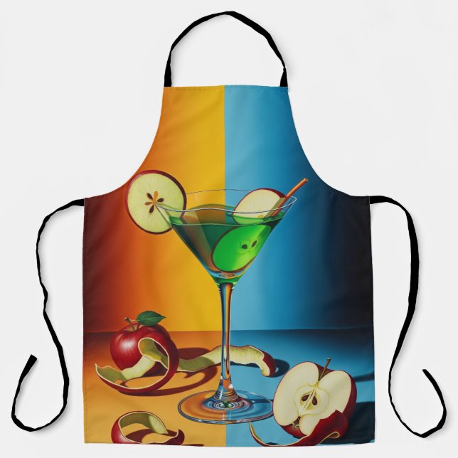 Apple Martini Pop Art Apron (Front)