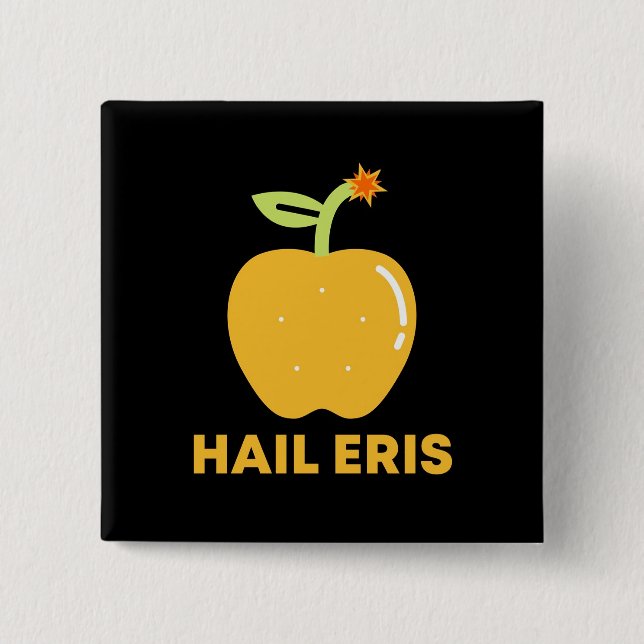 Apple of Discord Hail Eris Button (Front)