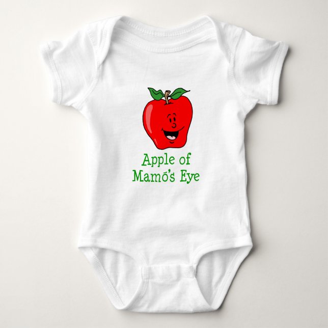 Apple of Mamo's Eye Baby Bodysuit (Front)