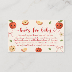 Apple of My Eye Baby Shower Book Request Enclosure Card