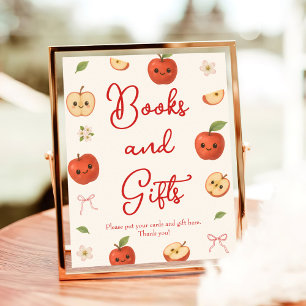 Apple of My Eye Baby Shower Books & Gifts Poster