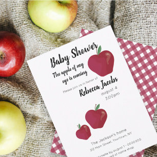 Apple of my eye Baby Shower Invitation