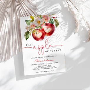 Apple of my eye Baby Shower Invitation