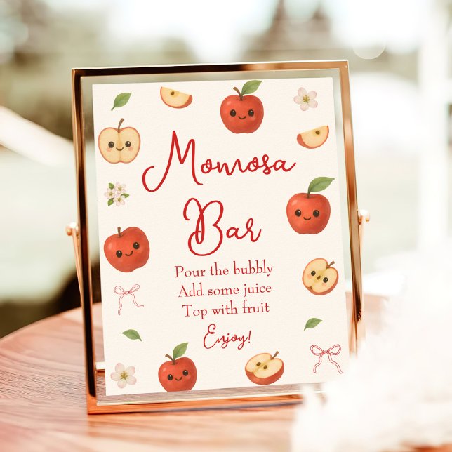 Apple of My Eye Baby Shower Momosa Bar Poster (Creator Uploaded)