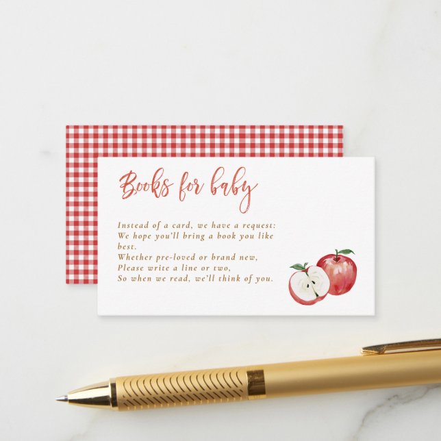 Apple of My Eye Books for Baby Enclosure Card (Front/Back In Situ)