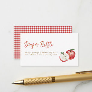 Apple of My Eye Diaper Raffle Enclosure Card