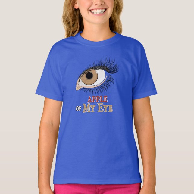 Apple of My Eye Eyelashes Art T-Shirt (Front)