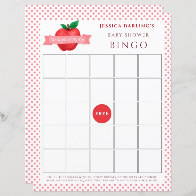 Apple of my eye fall | summer theme baby shower  (Front/Back)