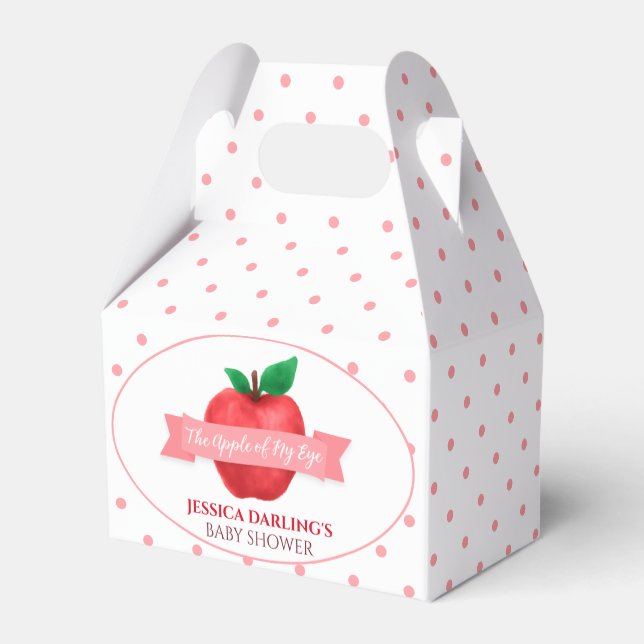Apple of my eye fall | summer theme baby shower favour box (Back Side)