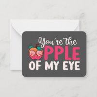 Apple Of My Eye Funny Pun Cute Valentine's Day
