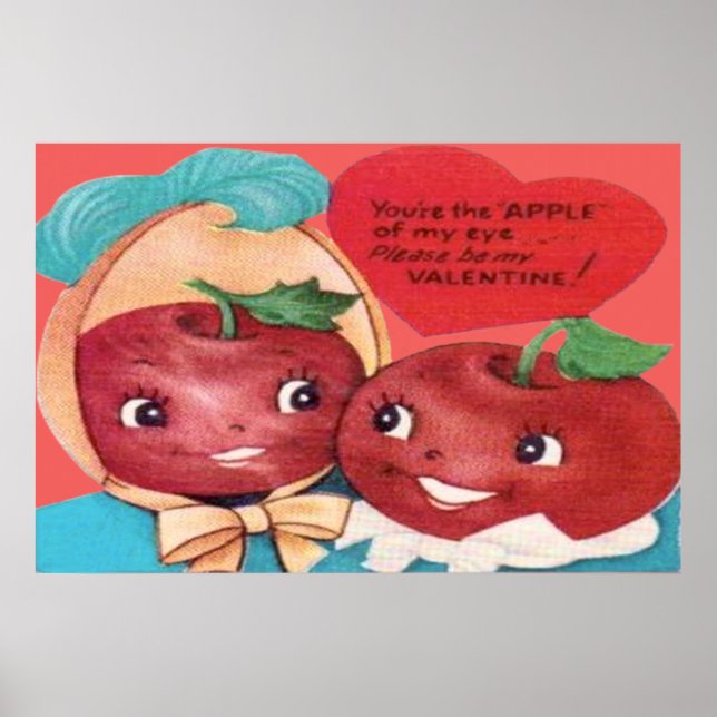 Apple Of My Eye Heart Valentine Poster (Front)