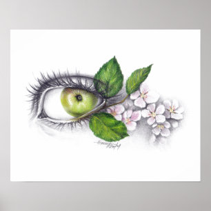 Apple of my eye Pencil art Poster print