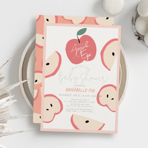 Apple of my Eye Pink Girl Baby Shower Invitation