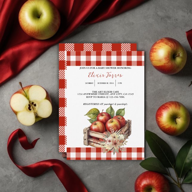 Apple of my eye Red Orchard Baby Shower Invitation (Creator Uploaded)