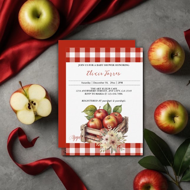 Apple of my eye Red Orchard Baby Shower Invitation (Creator Uploaded)