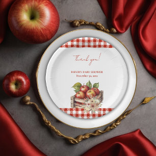 Apple of my eye Red Orchard Baby Shower Paper Plate