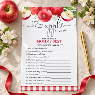 Apple of My Eye Who Knows Mummy Best Baby Shower