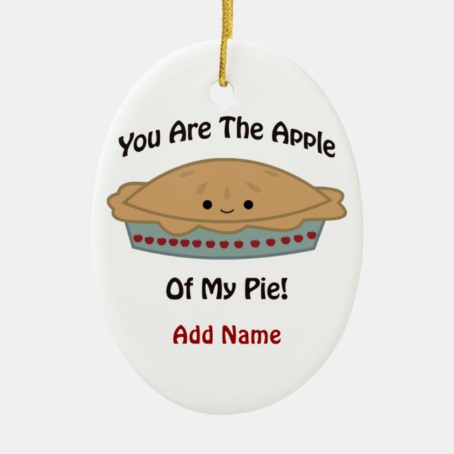 Apple of My pie Ceramic Tree Decoration (Front)
