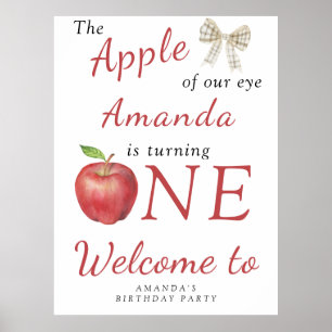 Apple of our eye 1st Birthday Party  Poster