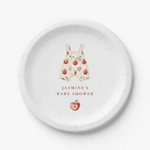 Apple of Our Eye Apple Romper Baby Shower Plates