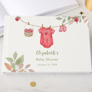 Apple Of Our Eye Autumn Clothesline Baby Shower Guest Book