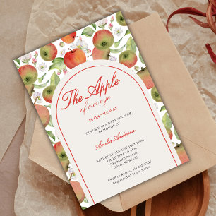 Apple Of Our Eye Autumn Fall Baby Shower Arch Invitation