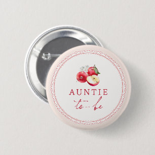 Apple Of Our Eye Baby Shower Auntie To Be 6 Cm Round Badge
