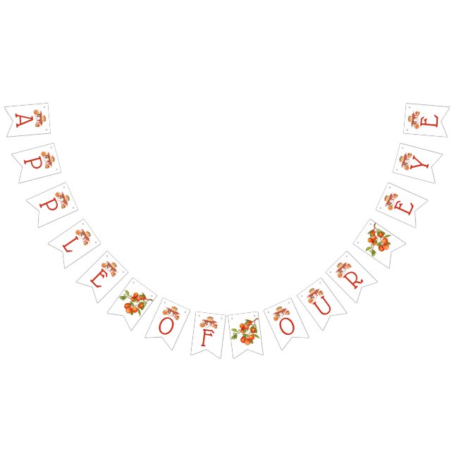 Apple of our Eye! Baby Shower Decorations Bunting (All)