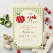 Apple of Our Eye Baby Shower Gingham Sweet