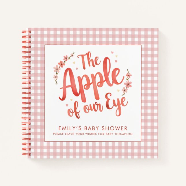 Apple of Our Eye Baby Shower Guest Book (Front)