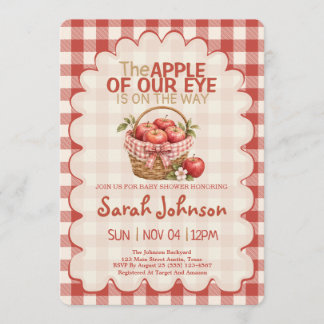 Apple of Our Eye Baby Shower Invitation