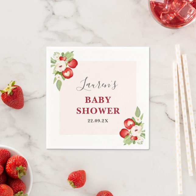 Apple of Our Eye Baby Shower Napkins (Insitu)