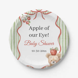 Apple of our Eye Baby Shower Paper Plate