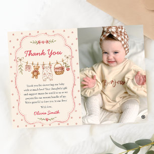 Apple of Our Eye Baby Shower Photo Thank You Card