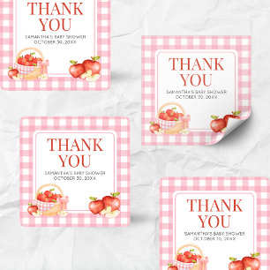 Apple of Our Eye Baby Shower Square Sticker