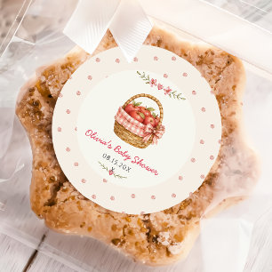 Apple of Our Eye Baby Shower Sticker