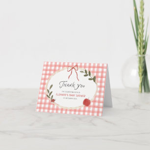 Apple Of Our Eye Baby Shower Thank You Card