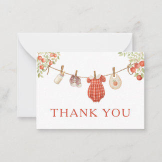 Apple of Our Eye Baby Shower Thank You Card