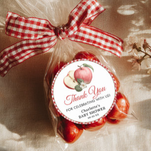 Apple of Our Eye Baby Shower Thank You Sticker