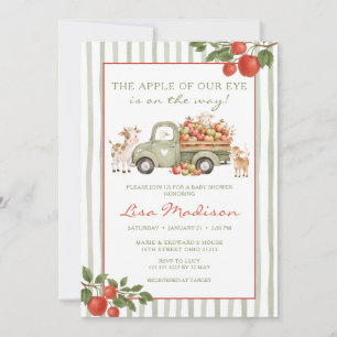 Apple of Our Eye Baby Shower Truck Farm Invitation