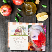 Apple of our Eye Basket & Tree Photo Birthday