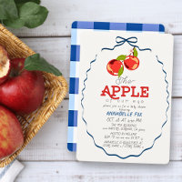 Apple of our Eye Blue Bow Boy Baby Shower