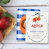 Apple of our Eye Blue Bow Boy Photo 1st Birthday