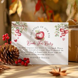 Apple of Our Eye   Books For Baby Shower Enclosure Card