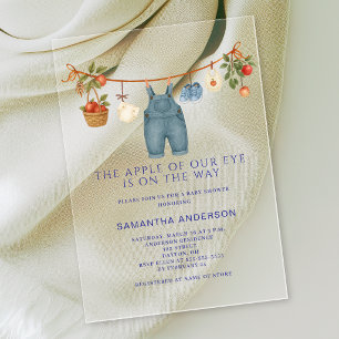 Apple of Our Eye Boy Baby Shower Acrylic Invitations